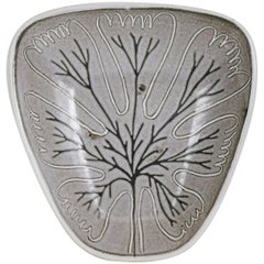 Midcentury Marianne de Trey Pottery Leaf Dish