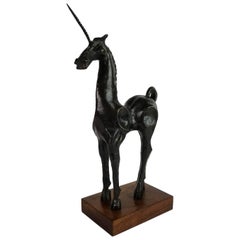 Brutalist John Jagger Bronze Unicorn Sculpture