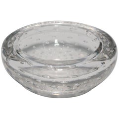 Italian Murano Clear Art Glass Bowl