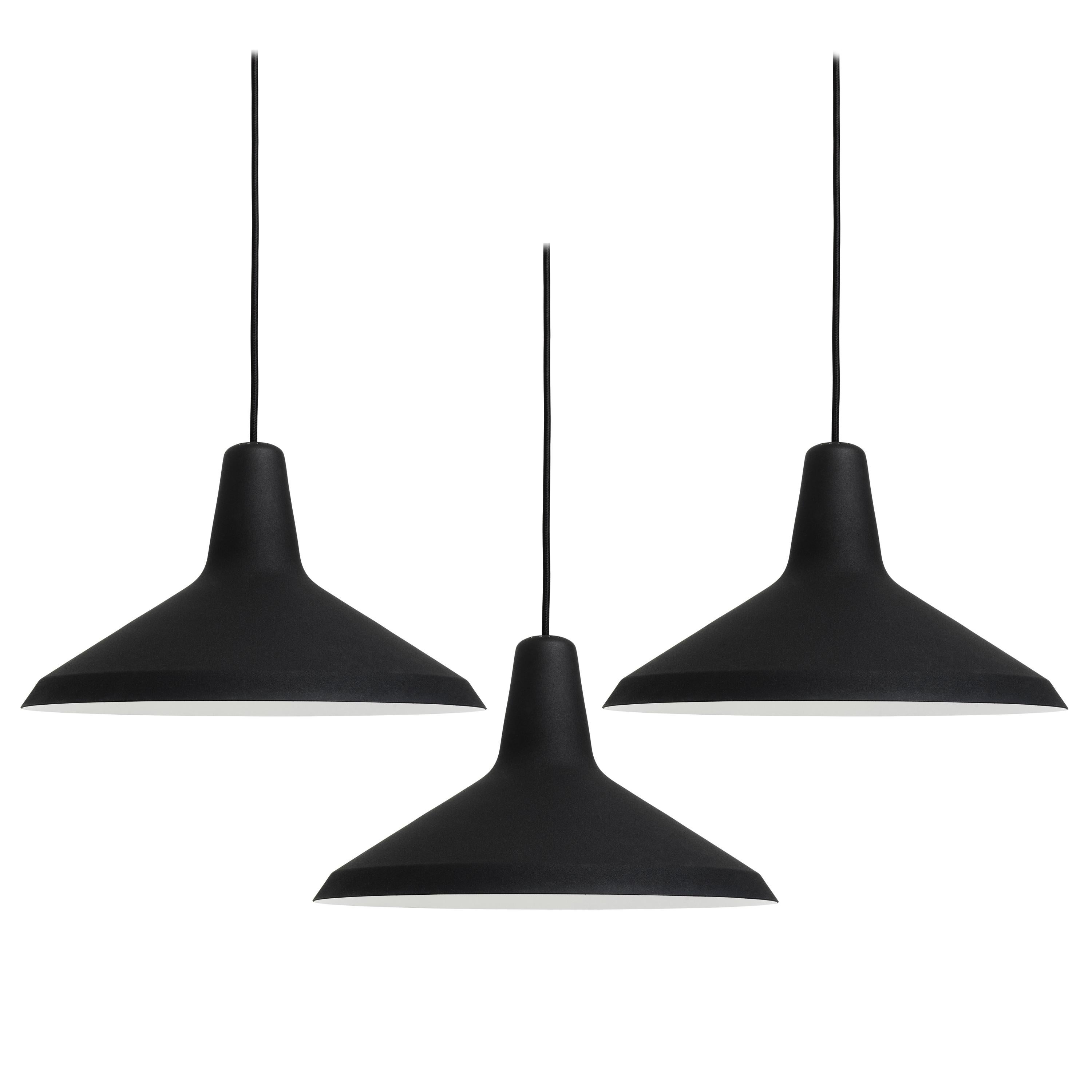 Greta Magnusson Grossman 'G-10' Pendant Lamp in Black For Sale