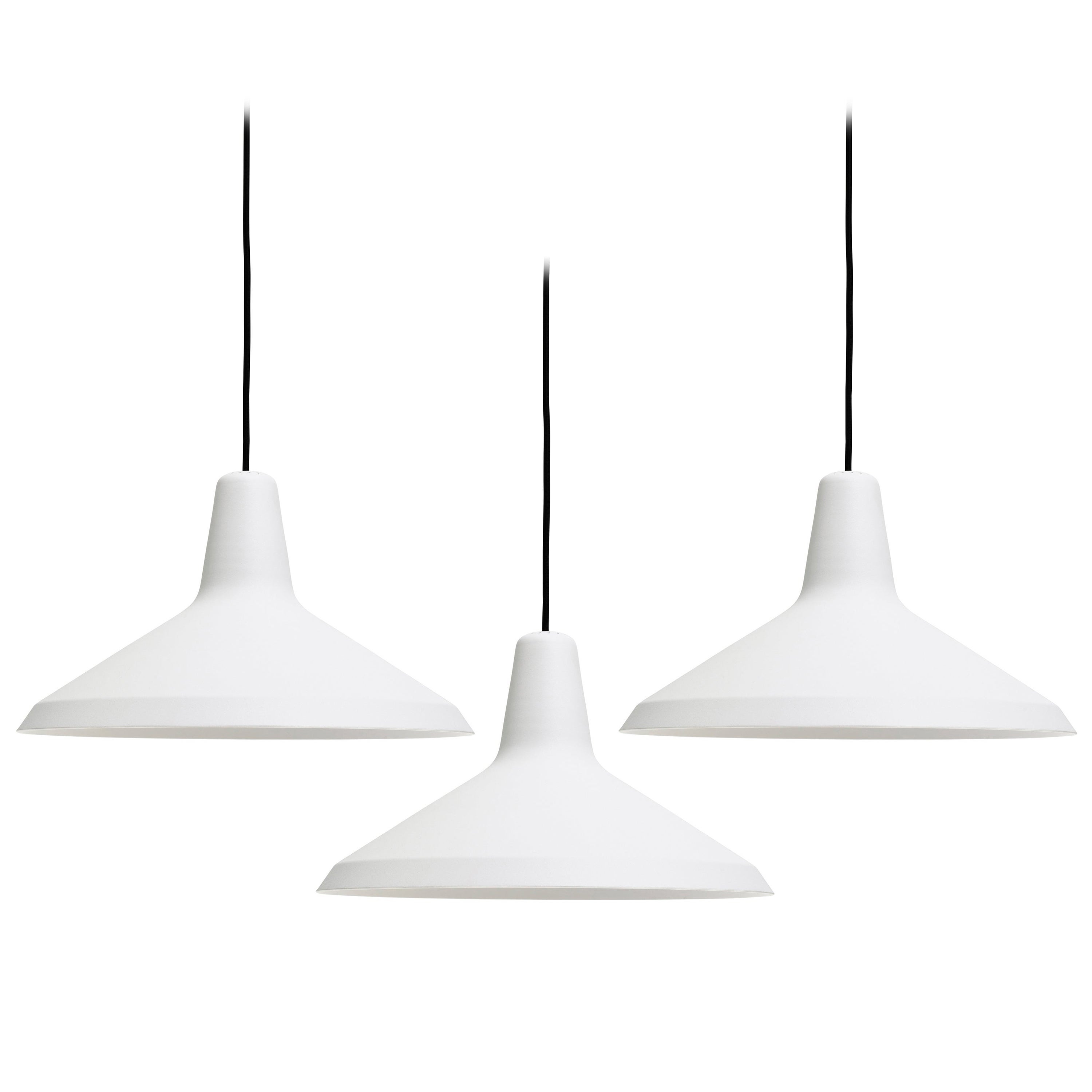 Greta Magnusson Grossman 'G-10' Pendant Lamp in White For Sale