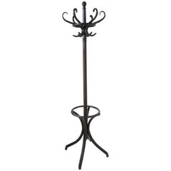 Vintage Midcentury Bentwood Hall Tree or Coat Rack in the Style of Thonet