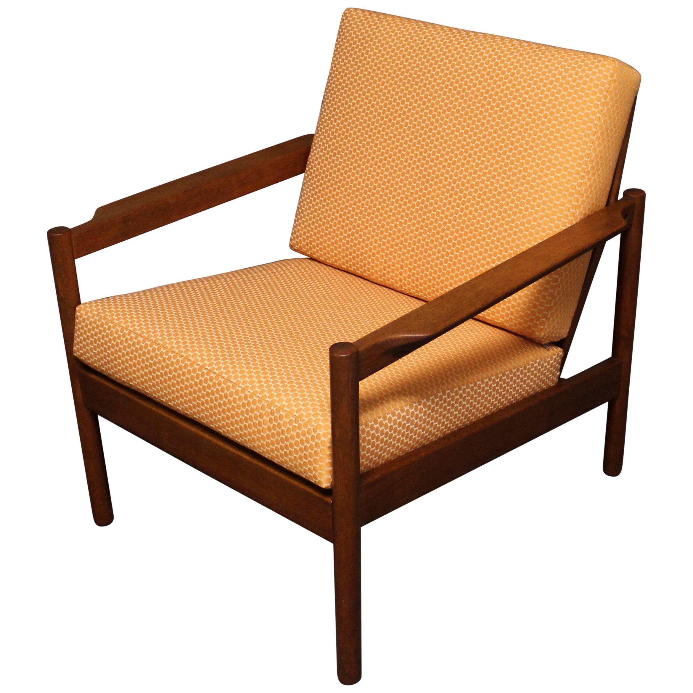 Kai Kristiansen Teak Lounge Chair Produced by Magnus Olesen for Domus Danica