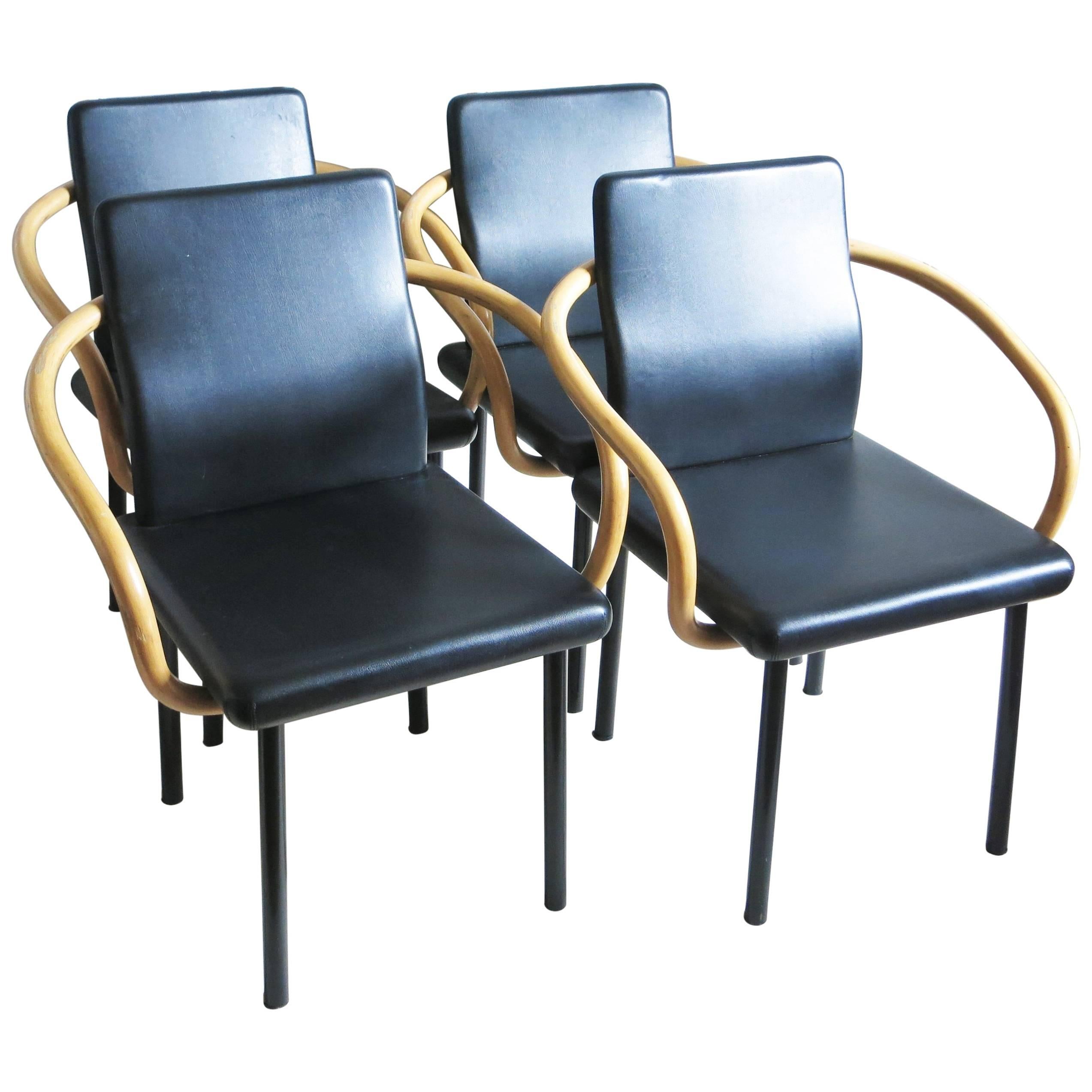 Set of Four Chairs Mandarin by Ettore Sottsass for Knoll