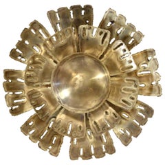 Large Wall Light in Brass by Svend Aage Holm Sørensen, Denmark, 1970s