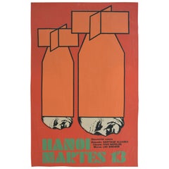 Vintage Pop Art Political Posters from Oslo, Norway