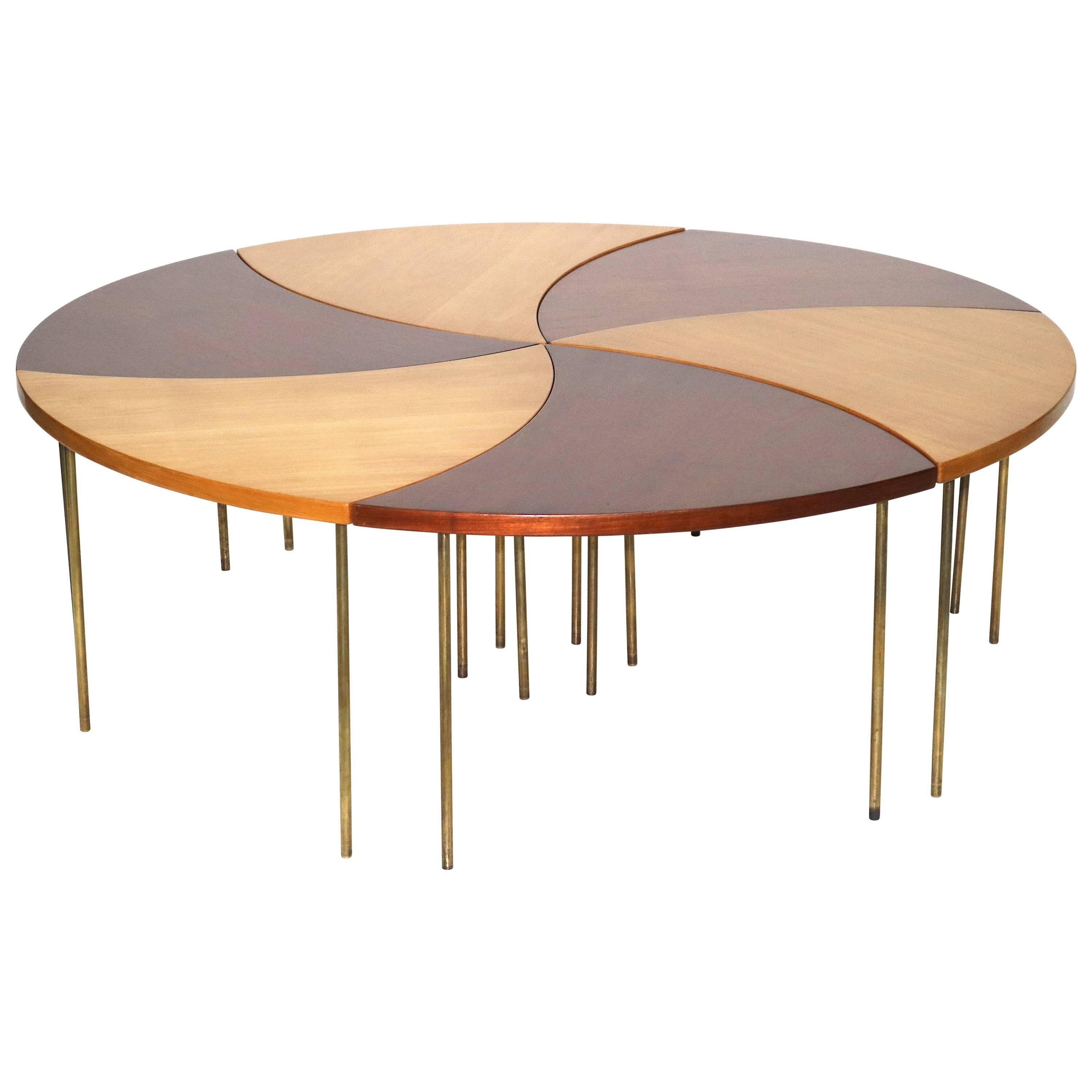 1950s Rarest Peter Hvidt Cocktail Table for John Stuart Int., Custom Two-Tone For Sale