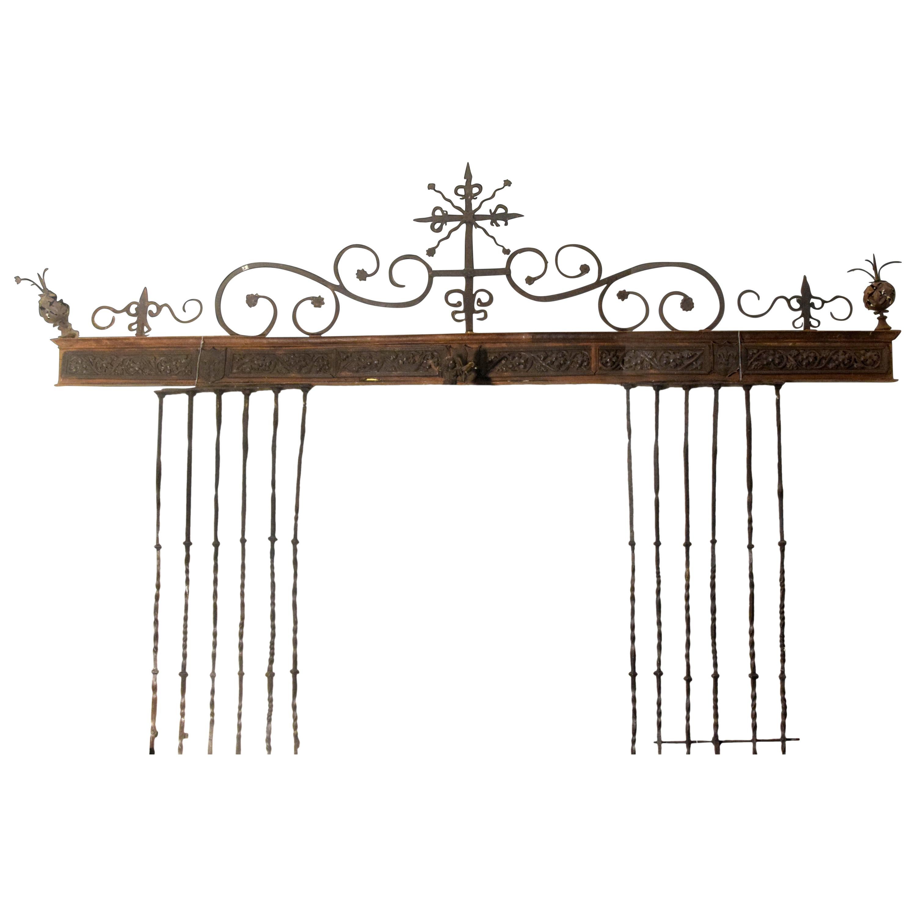 Wrought Iron Grille, Spain, 16th Century