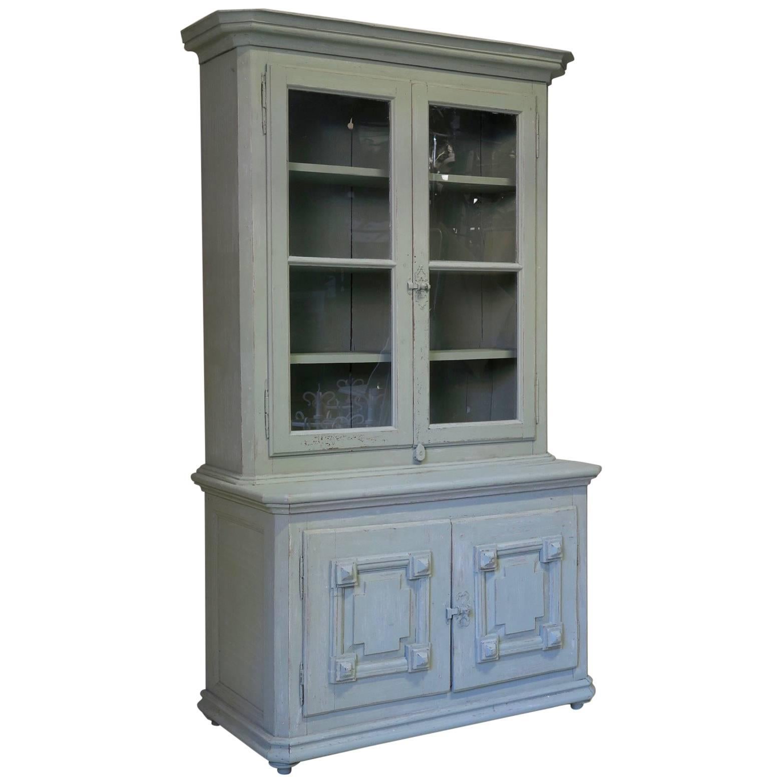 French 19th Century Painted Pinewood Cabinet For Sale