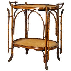 French Chinoiserie Bamboo Tea Table in Perret et Vibert Manner, Paris