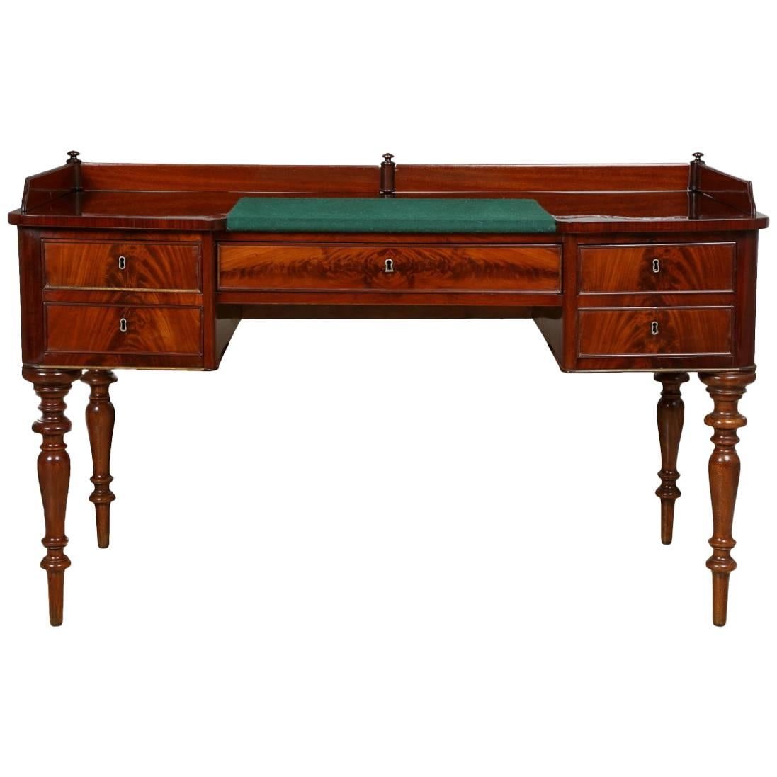 Biedermeier Mahogany Desk, circa 1850 For Sale