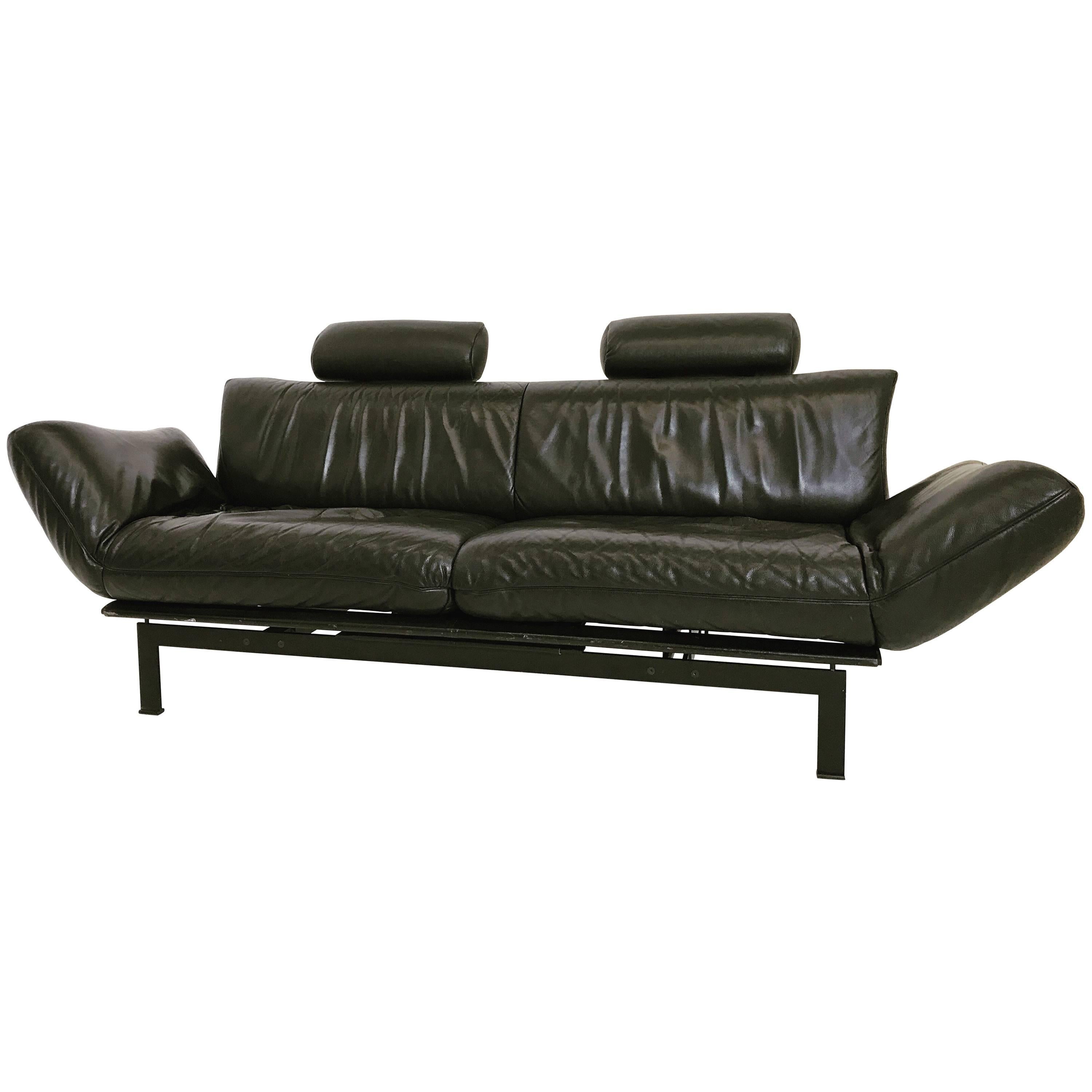 De Sede DS 140 Black Sofa Chaise Lounge