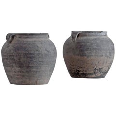 Set of Chinese Han Dynasty Style Unglazed Pots