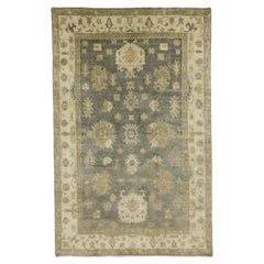New Transitional Area Rug with Oushak Design with Luxe Style