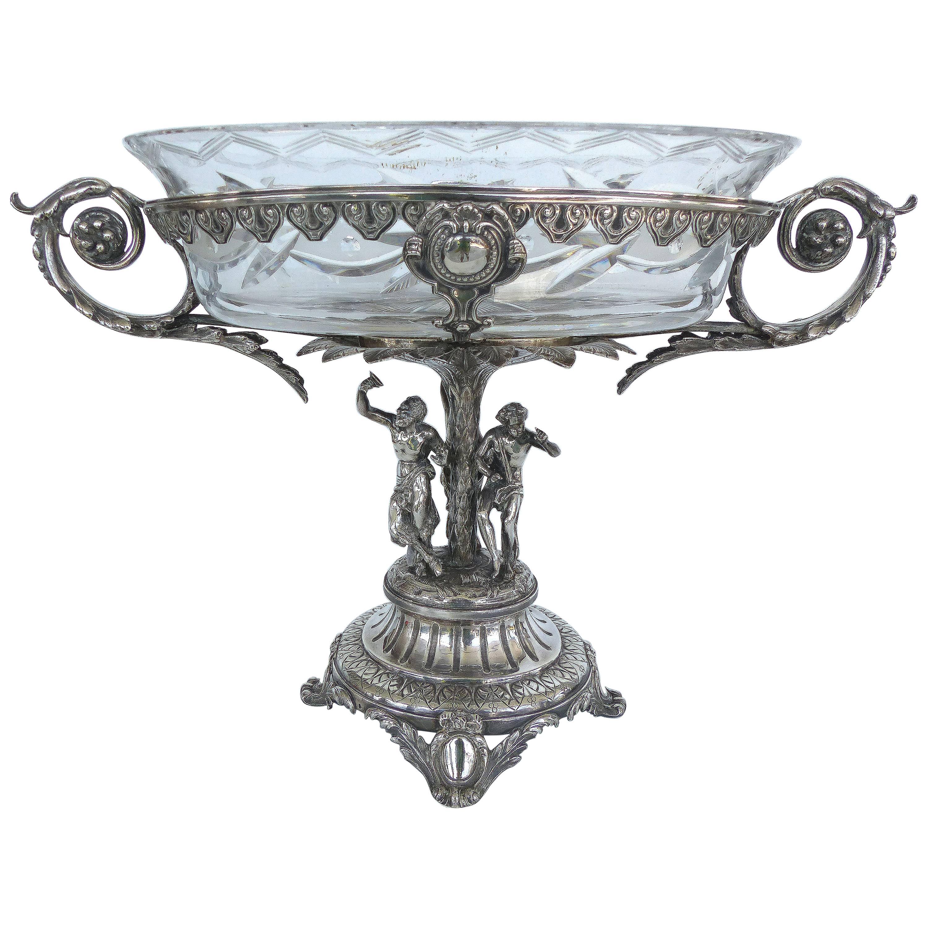 French Mid-19th Century Sterling Silver Centrepiece