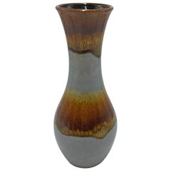 Vintage Ü-Keramik, Übelacker Vase, West Germany Ceramics, Pale Blue Vase