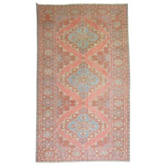 Rosa Vintage Türkischer Kilim Teppich