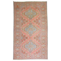 Pink Vintage Turkish Kilim Rug