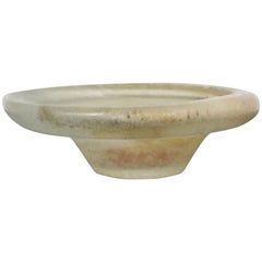 Mid-Century Modern Frosted Glass Art Bowl Candy Dish Cenedese Attributed, 1960s