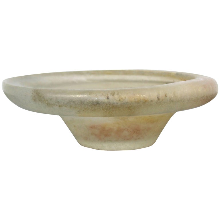 MidCentury Modern Frosted Glass Art Bowl Candy Dish Cenedese