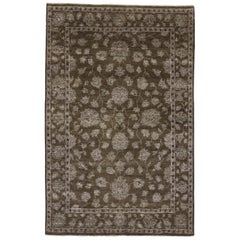 New Transitional Area Rug with Oushak Pattern and Modern Style