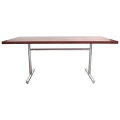 Hans Eichenberger 'Omega' Table in Rosewood and Chrome