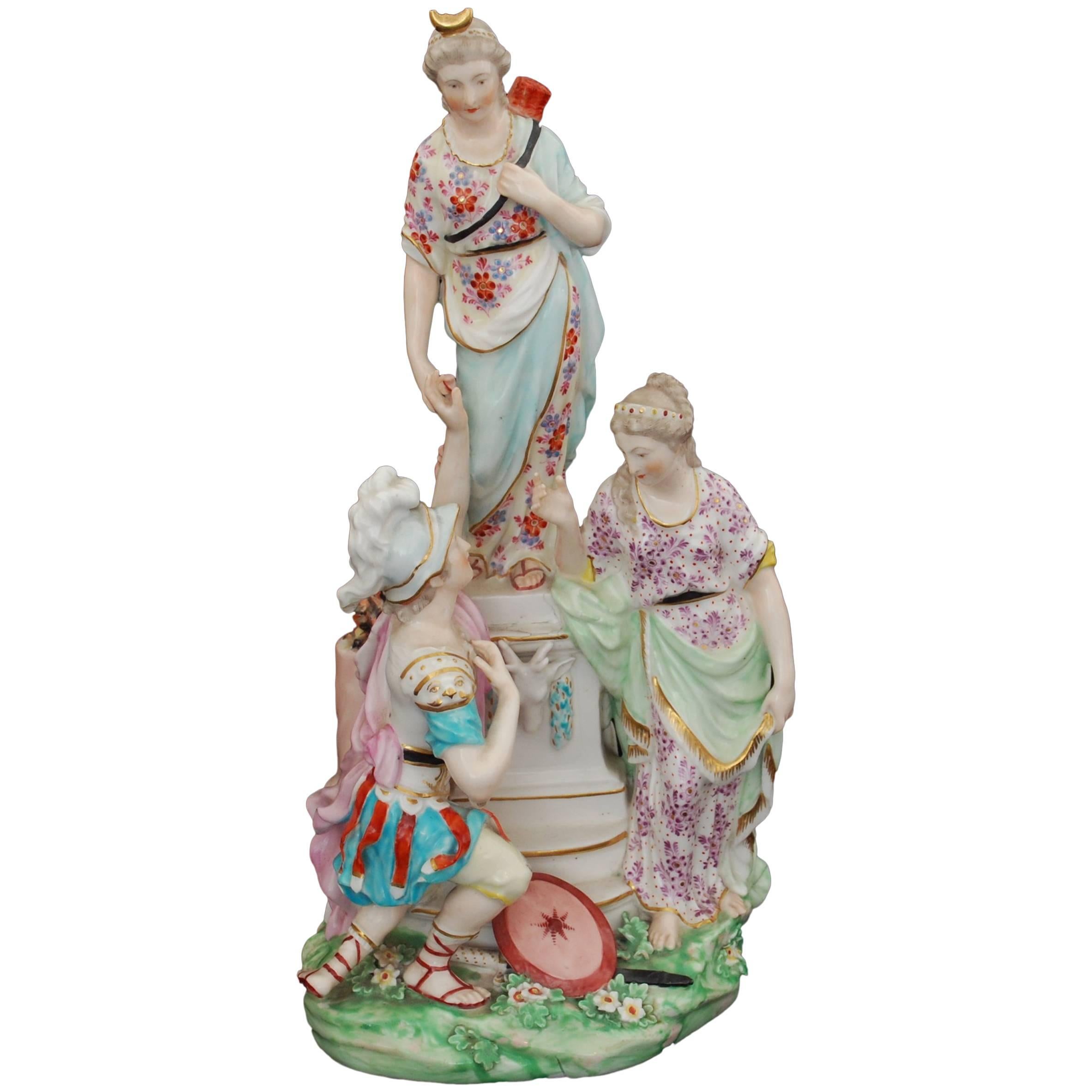 Figure Jason and Medea at the Altar of Diana, Derby Porcelain Works, circa 1775 For Sale