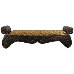 Vintage Mid-Century Modern Tiki Bench, Witco Decor