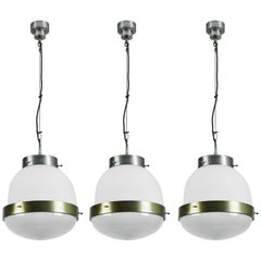 Three "Delta Grande" Suspension Lamps by Sergio Mazza for Artemide