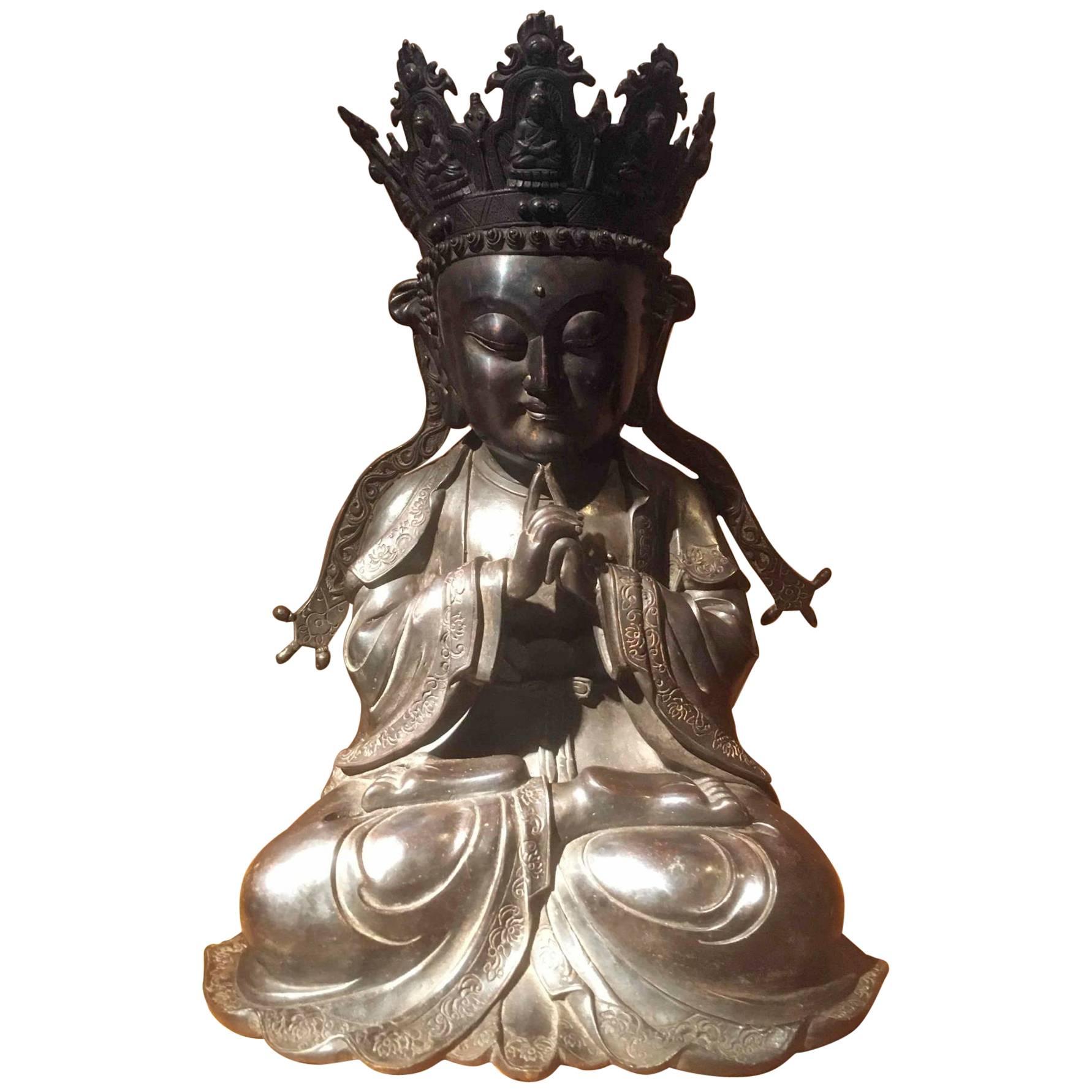 Bronze Figure of Seated King Buddha