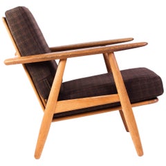 Vintage Midcentury Hans J Wegner GE-240 "Cigar" Easy Chair by GETAMA, Denmark