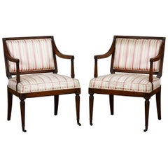 Pair of Neoclassical Louis XVI Style Armchairs
