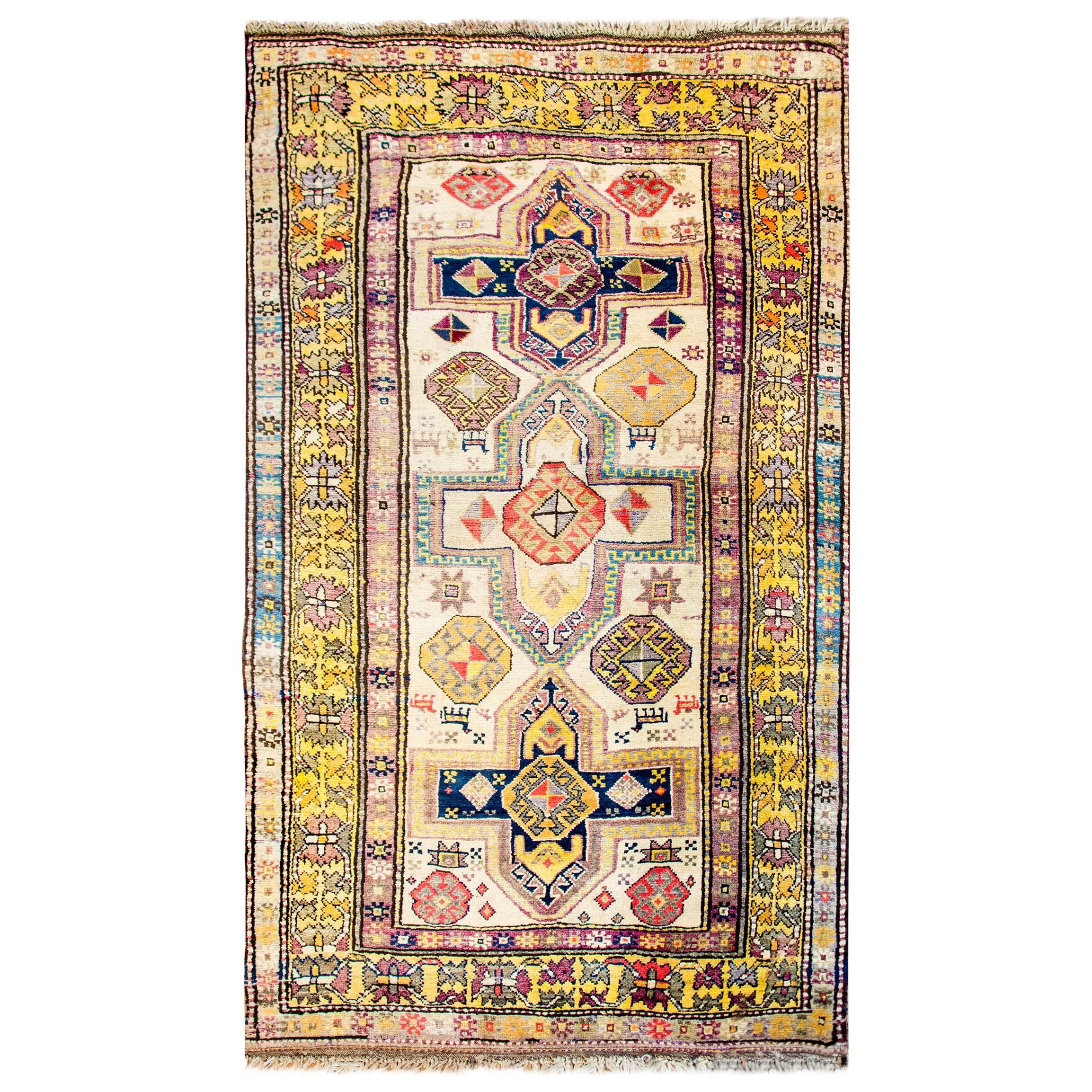 Fantastic Vintage Turkish Konya Rug For Sale