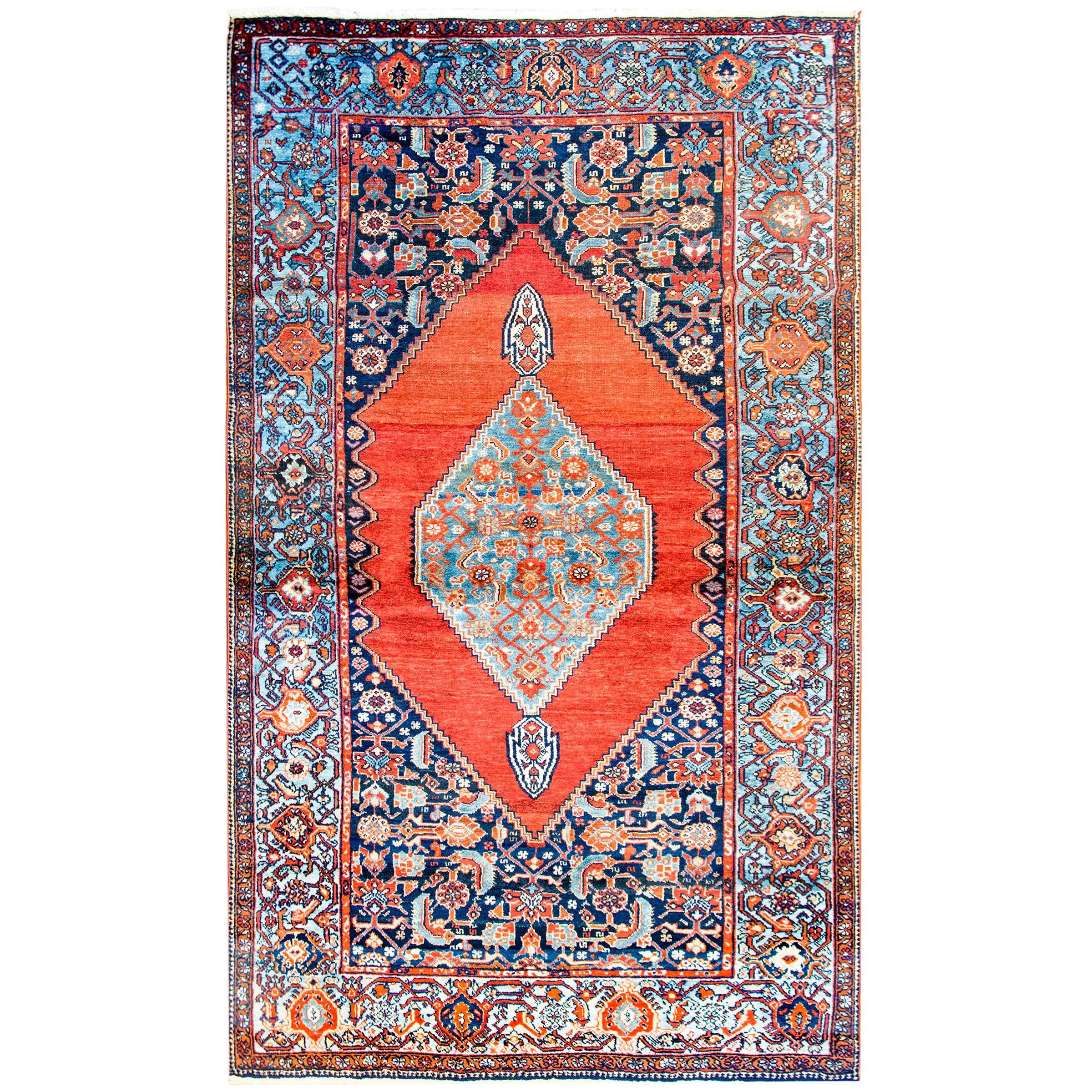Magnifique tapis Seneh du début du XXe siècle