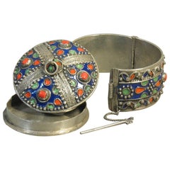 Bracelet artisanal de boîte berbère kabyle vintage