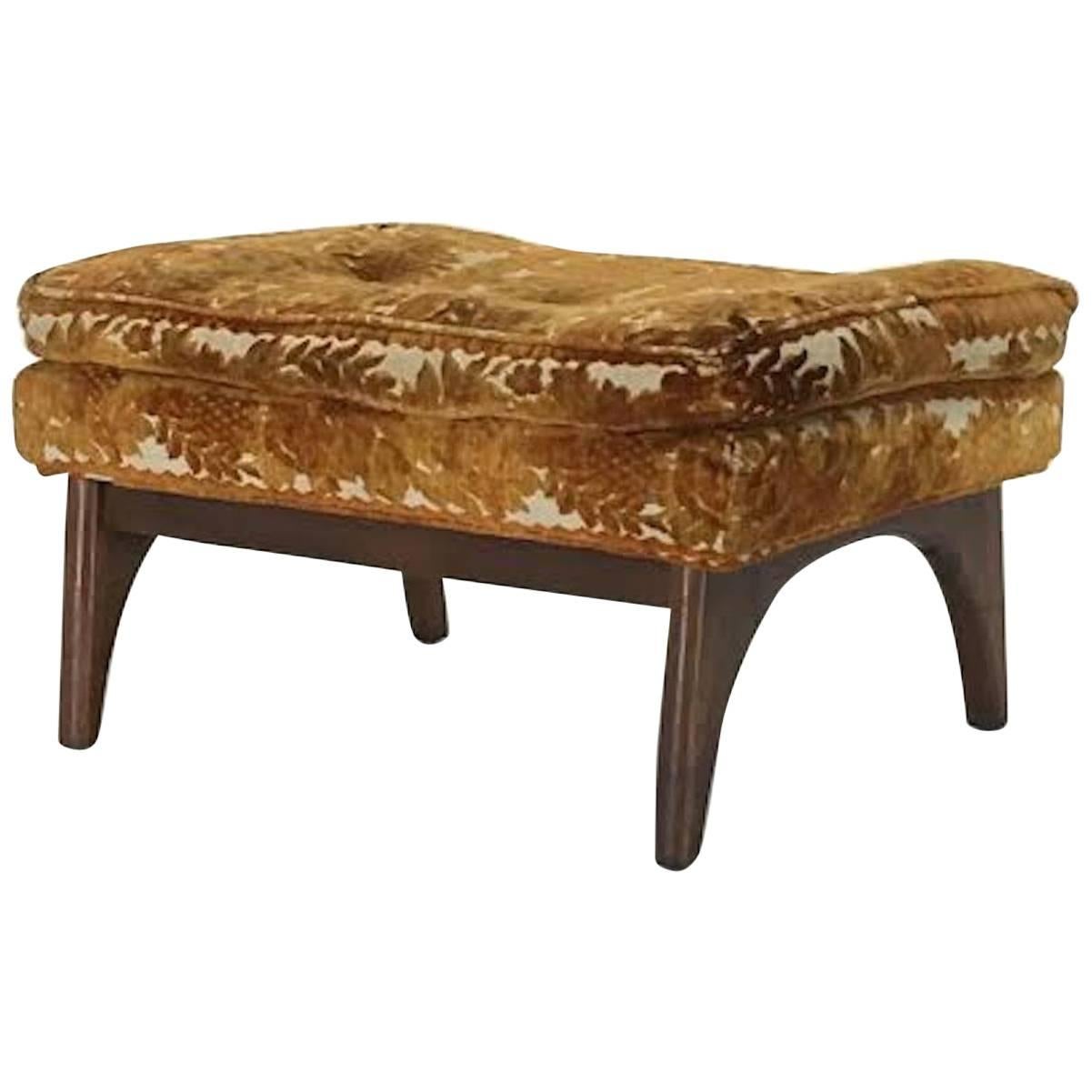 Walnut Vintage Ottoman Attributed to Adrian Pearsall