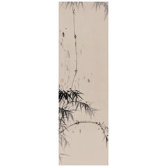 Antique Bamboo, 18th Century Japanese Ink Painting by Cho Tosai