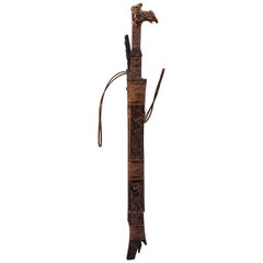 Tribal Mandau Sword with Scabbard from the Dayak of Borneo, Early 20th Century