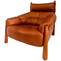 Percival Lafer Leather Armchair, circa 1960s