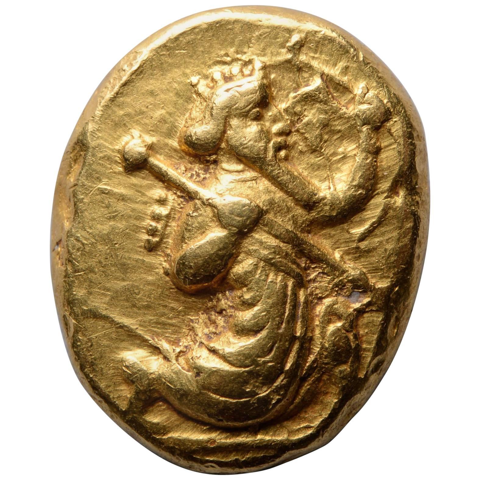 Ancient Gold Persian Achaemenid Empire Daric Coin, 420 BC