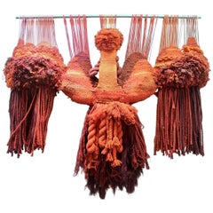 Raventos, Maria Asuncion, "Fire Bird" Wool Tapestry.