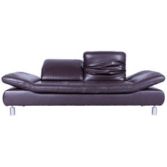 Koinor Rossini Designer Sofa Brown Leather Function Three-Seat