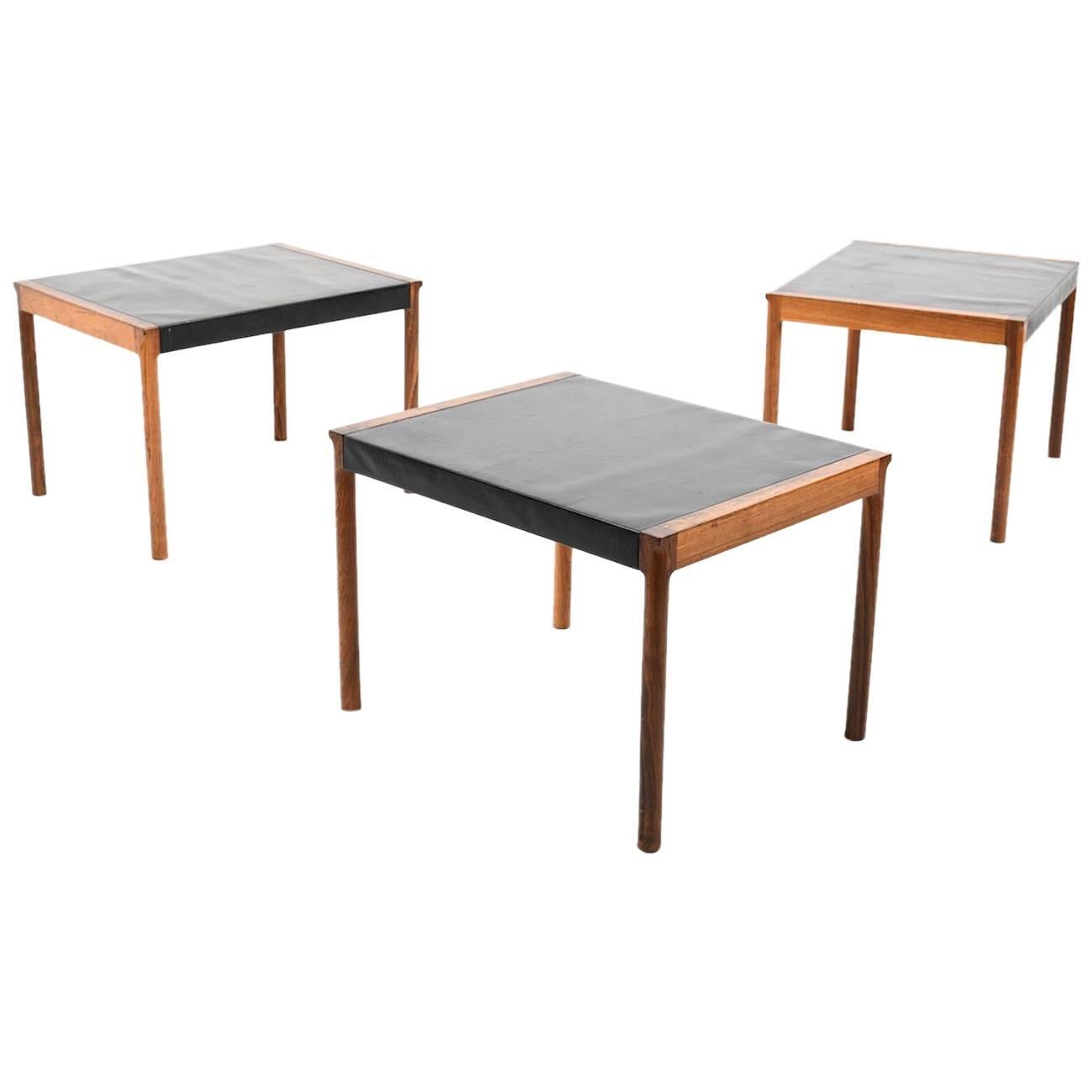 Three Variable Danish Sofa Tables in Rosewood, Made in Denmark Early 1960s For Sale
