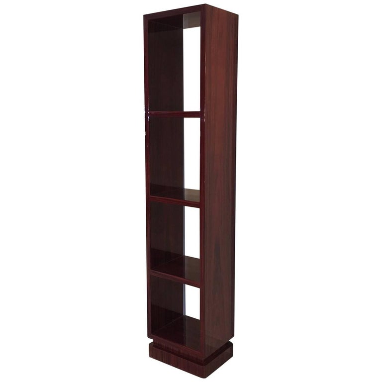 Pair of Art Deco Walnut Shelf Units at 1stdibs