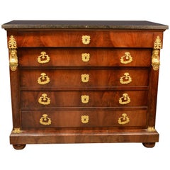 Antique Empire Style Chest of Drawers, Possibly France, circa 1880