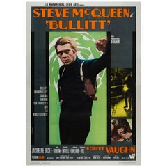 Vintage Bullitt Original Italian Film Poster, 1968