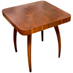 Spider Table H-259 in oak by Jindrich Halabala, 1950s, Czechoslovakia