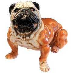 Bull Dog Figure Bellini Sculpture Large Raymor Italian Terracotta Pottery