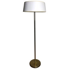Early 1960s Modernist Brass Floor Lamp by Walter Von Nessen for Nessen Studio