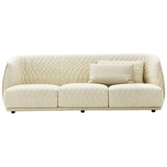 Moroso Redondo Three-Seat Sofa in Quilted Upholstery by Patricia Urquiola